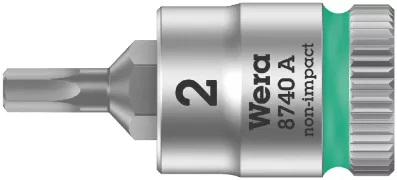 003330 - Zyklop Bit Socket Chrome Vanadium Steel Hex-Plus 2mm 28mm Length