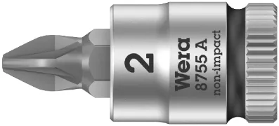 003354 - Zyklop Bit Socket Chrome Vanadium Steel Pozidriv PZ 2 28mm Length