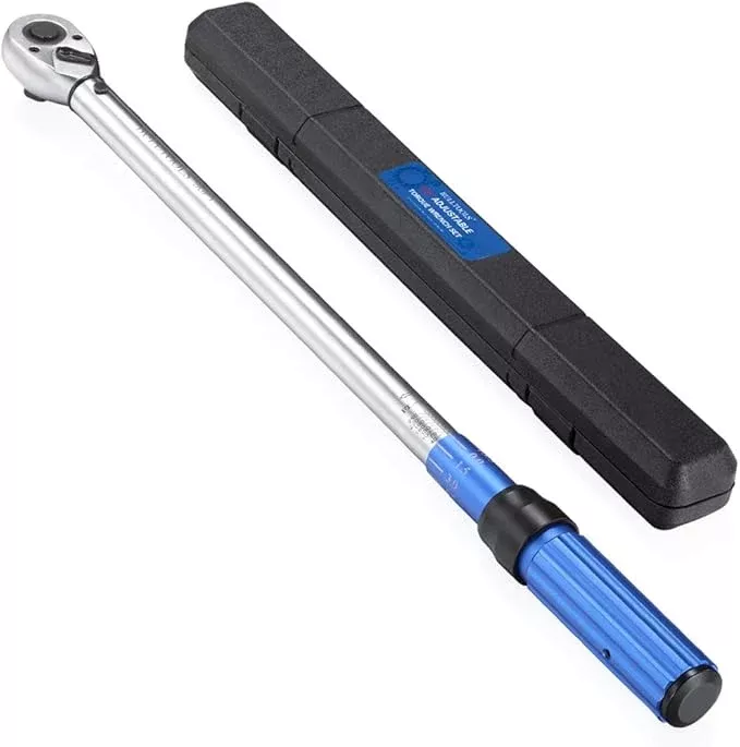 1/2-inch Drive Click Torque Wrench Set Dual-Direction Adjustable 90-tooth Torque Wrench with Buckle（10-160ft.lb / 10-220Nm）