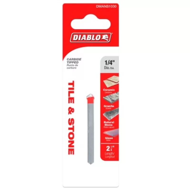 1/4 in. Tile & Stone Carbide Tipped Drill Bit