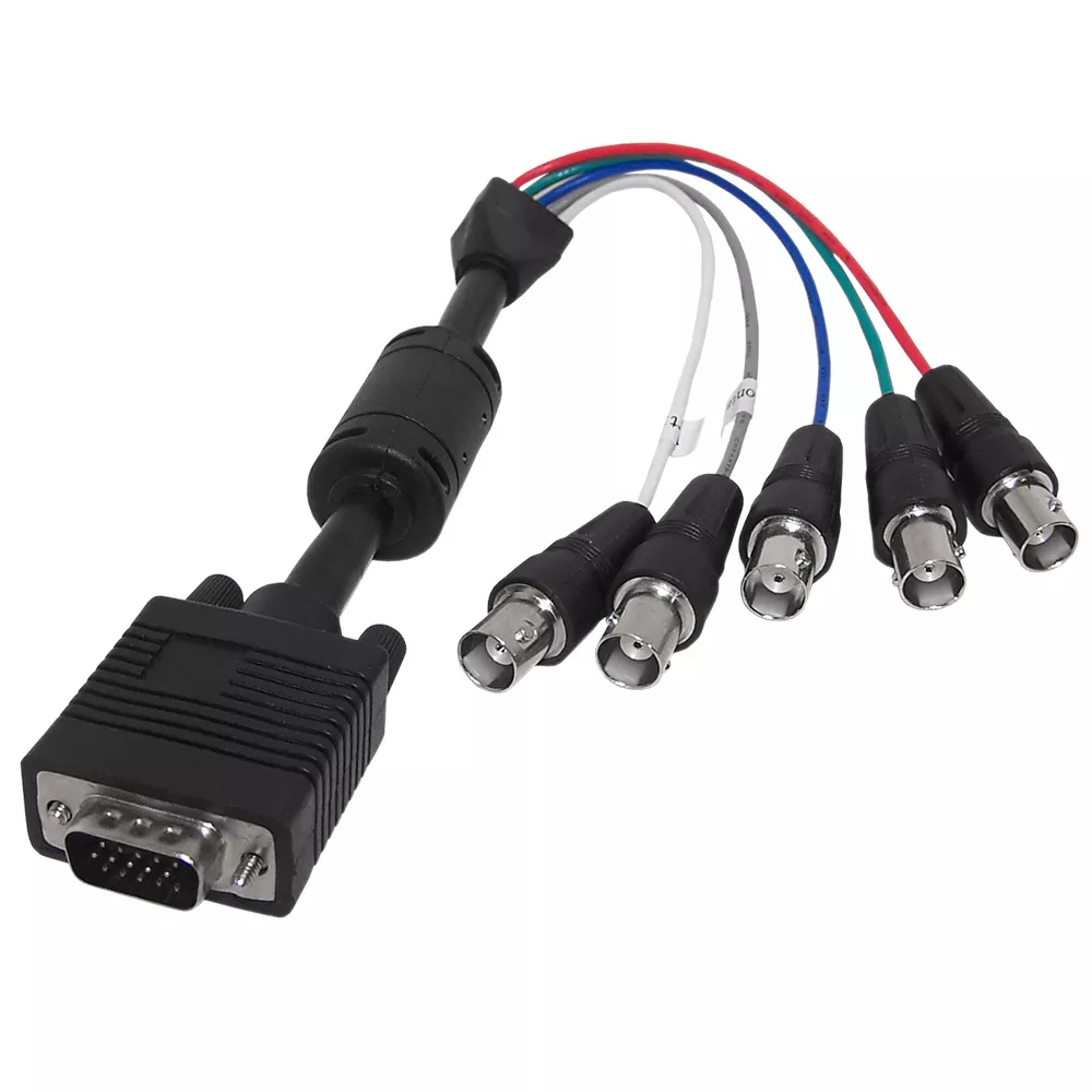 1 ft SVGA Male to 5 X BNC Female Cable