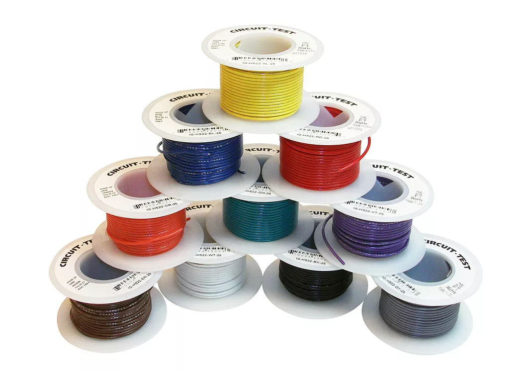 10-HS22-BR-25 - 22AWG Solid Wire - Brown, 25ft Roll
