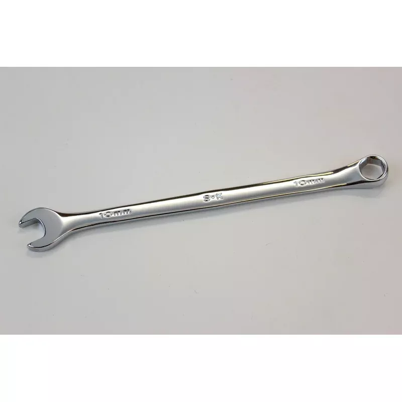 10 mm 6 Point Metric Long Combination Chrome Wrench