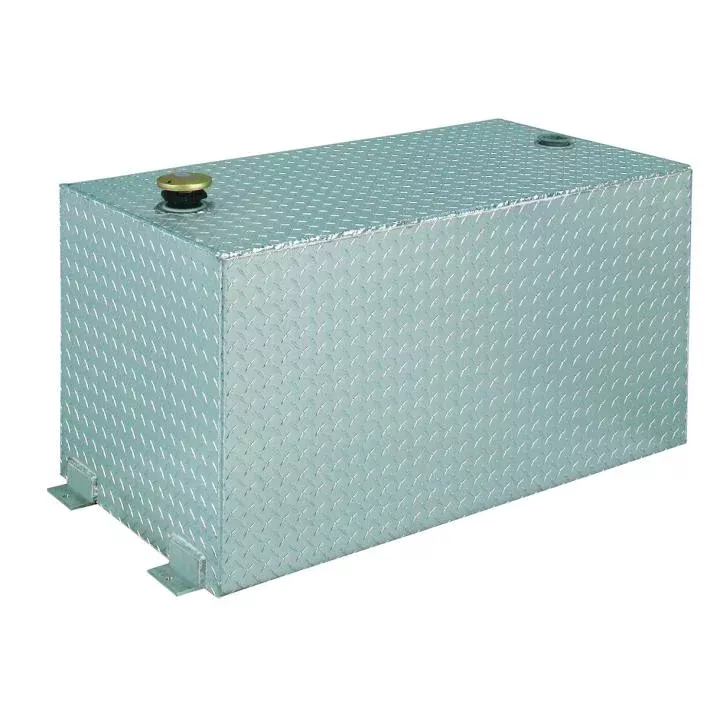 100 Gallon Rectangular Aluminum Liquid Transfer Tank for Trucks