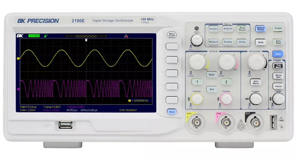 100 MHz, 1 Gsa/s, 2-Ch Digital Storage Oscilloscope