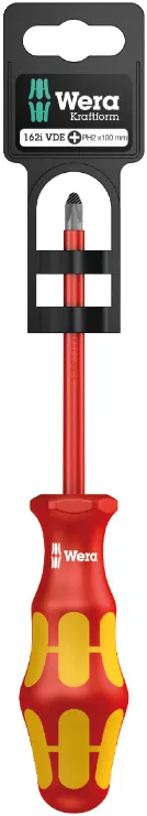100012 - Insulated Screwdriver VDE Approved Phillips PH 2 Drive 100mm Shank
