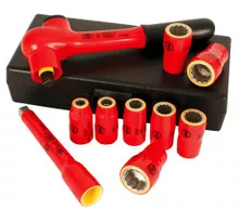 10pc Insulated 3/8" Drive Socket Set, 8-19mm, Wiha 31590