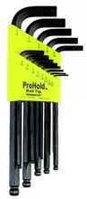 10pc ProHold Ball Hex Key Set, 1/16"-1/4", Bondhus 74938