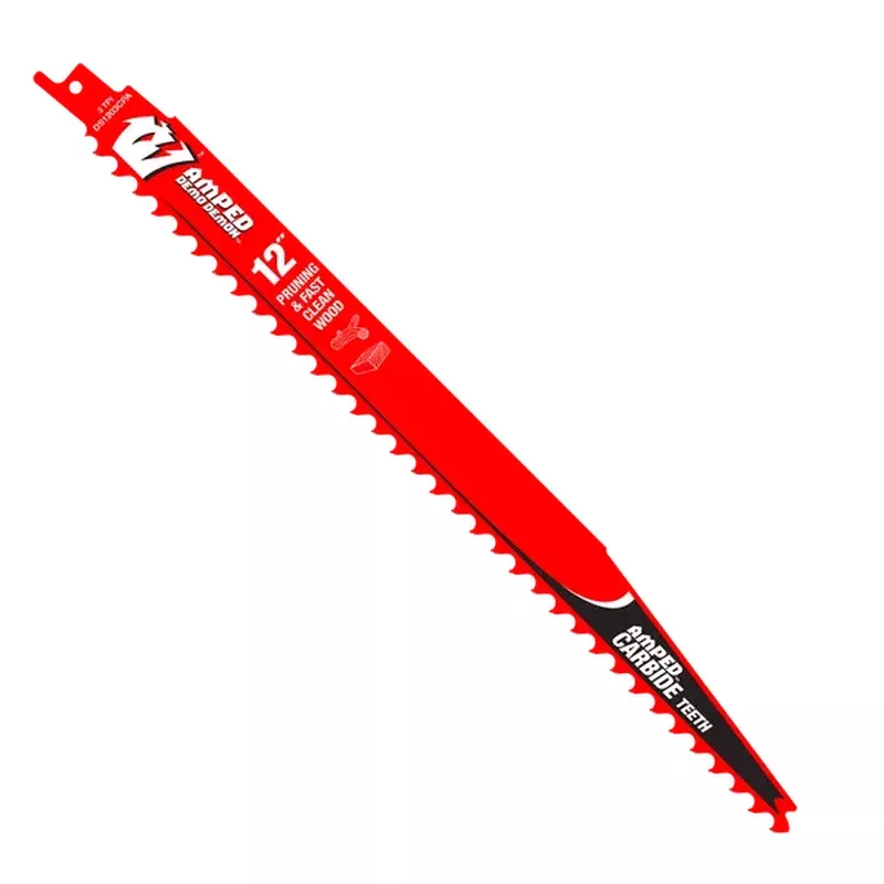 12″ 3TPI AMPED Demo Demon Carbide Teeth Reciprocating Saw Blade for Pruning and Clean Wood
