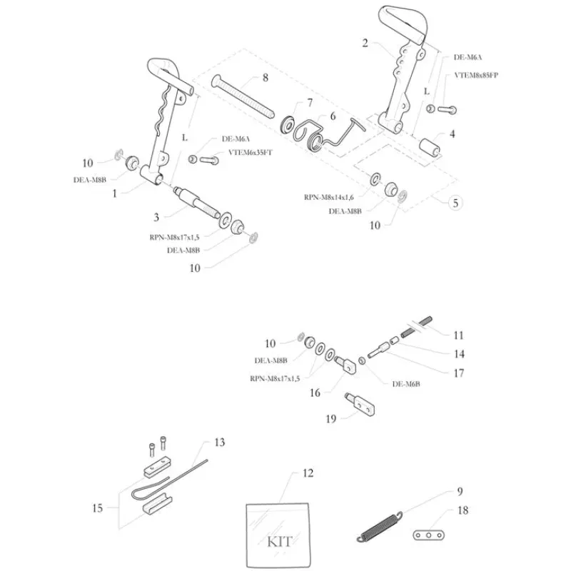 12. 6800.00.01 Birel Accelerator Cable Kit