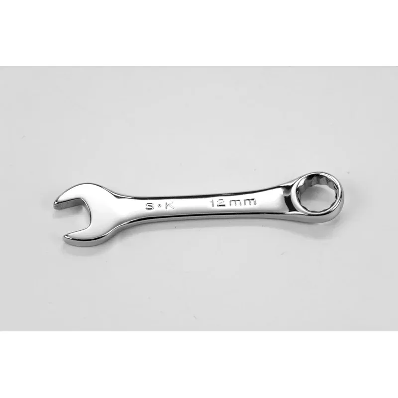 12 mm 12 Point Metric Short Combination Chrome Wrench