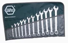 12pc Combination Wrench Inch Set, 5"/16-1", Wiha 40091