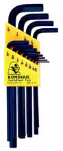 12pc Hex Key Set, .050-5/16", Long, Bondhus 12136