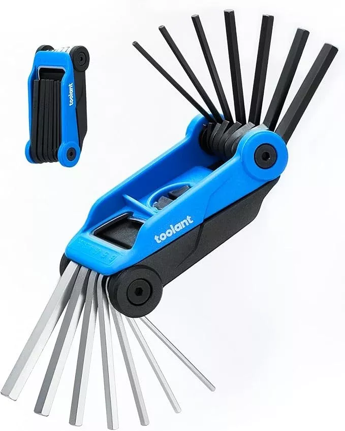 14PCS Folding Allen Wrenches Sets(Metric and SAE), Metric Allen Key Set 2mm- 6mm, SAE Hex Key Set 5/64”- 1/4", Folding Hex Keys for Home Repair and Bikes（EDC）