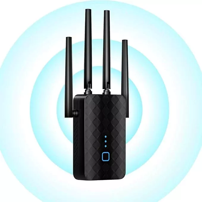 2025 WiFi Extender, 1200MGbps Dual Band WiFi Signal Booster,2.4G&5G High Speed Internet Amplifier, Up to 13800 Sq Ft Coverage, WiFi Booster Dual Compatible with All Routers (1200M)