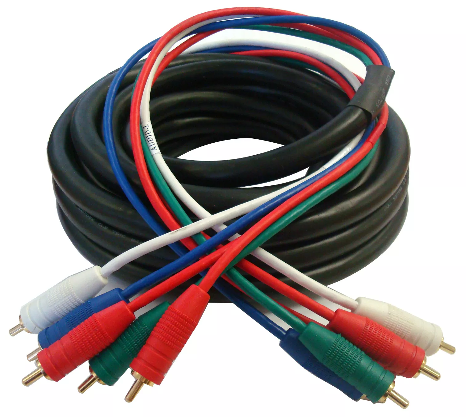 212A-0540 - 5-RCA Plugs to 5-RCA Plugs - Deluxe Gold, 40ft