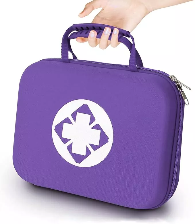 299PCS First Aid Kit Portable Purple Camping Essentials Multiple Purpose Survival Kits Plus Case Emergency Set Outdoor Backpacking Gear Suitable for Hiking School Car Home YIDERBO