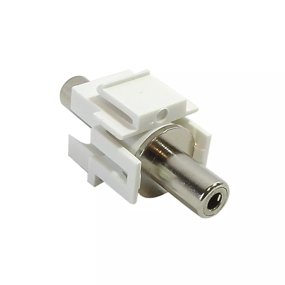 3.5 mm 4C F/F Keystone Wallplate Insert - White