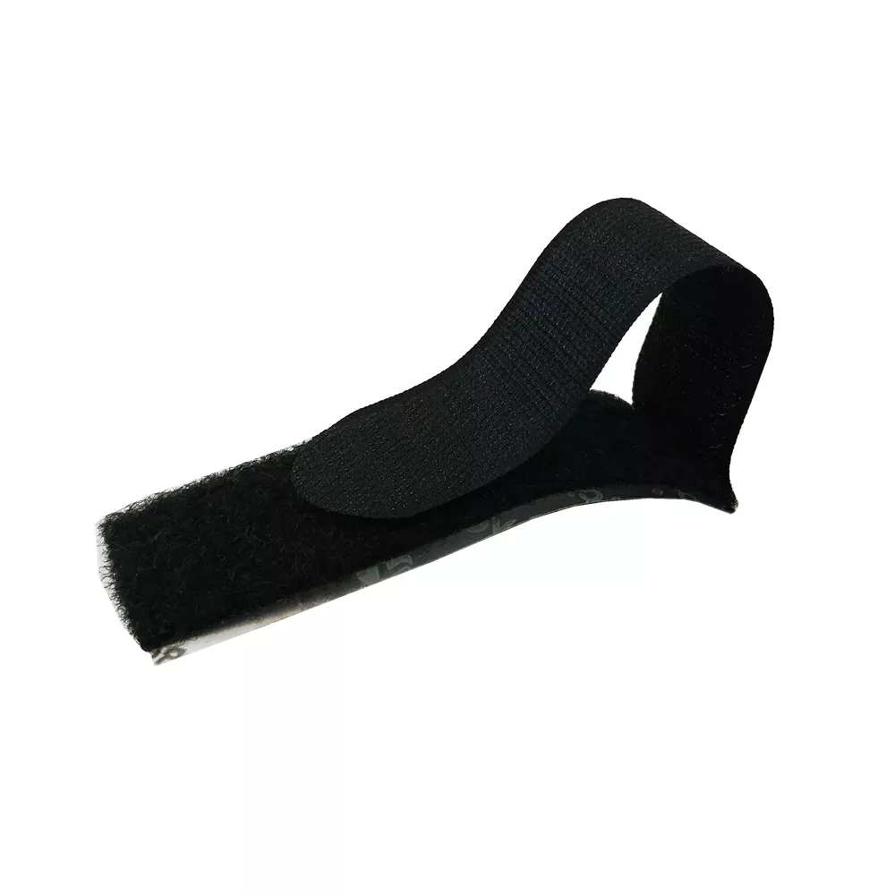 3 Inch Rip-Tie Econo Catch Adhesive Back Wrap - Black -Pack of 20