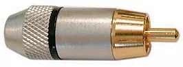 351-146-10 - RCA Plug - Shielded, Aluminum for RG59, 6mm, Black, Pkg/10