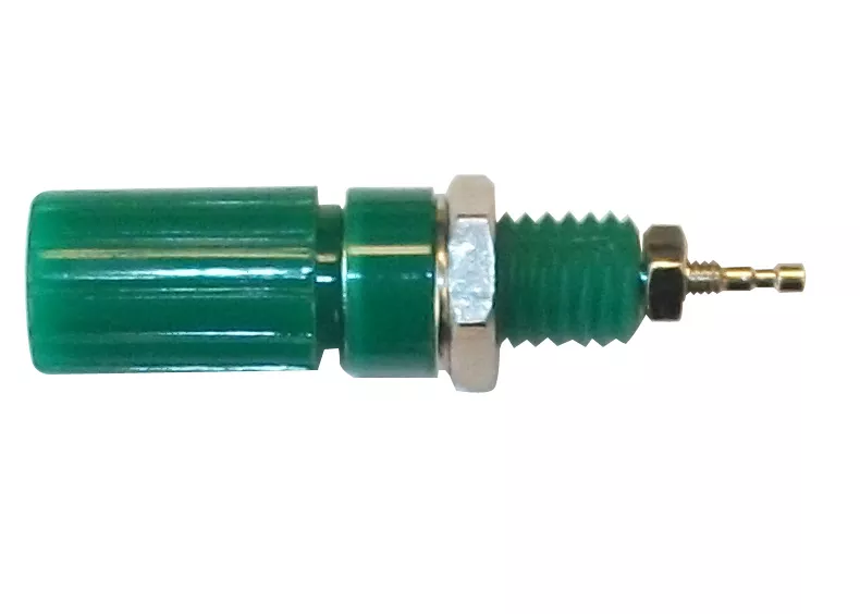 375-595-10 - Binding Post 18x11mm - Nickel/Green, Pkg/10
