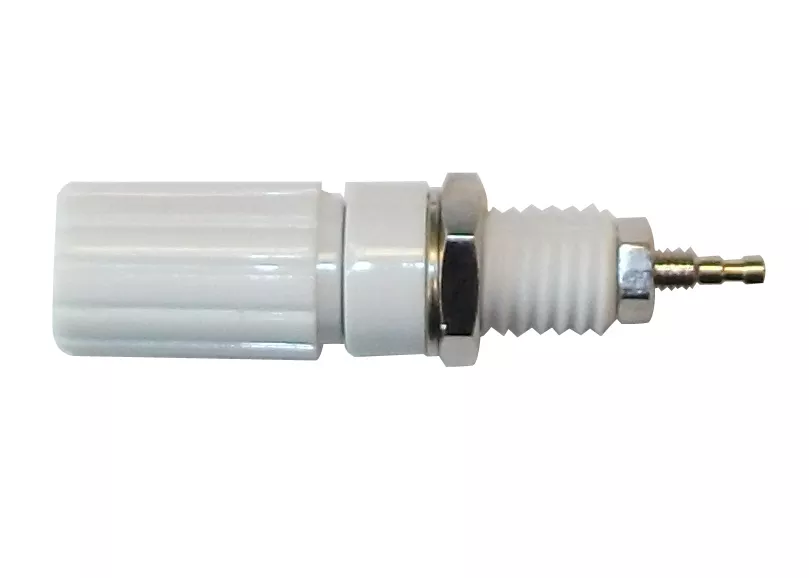 375-599-10 - Binding Post 18x11mm - Nickel/White, Pkg/10