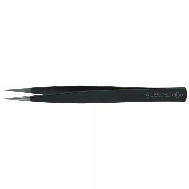 4-3/4" Stainless Steel Gripping Tweezers-Needle-Point Tips-ESD