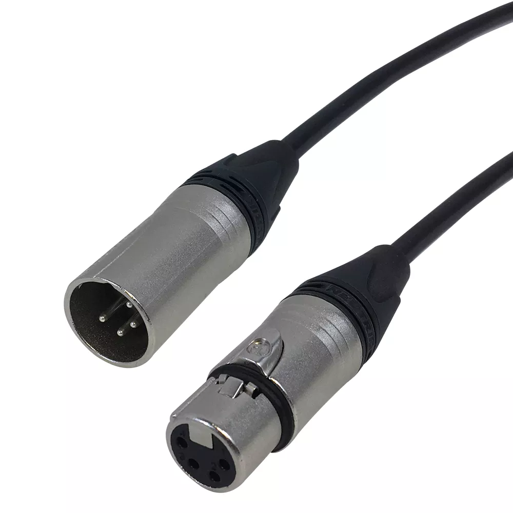 4-Pin XLR DMX Male to Female Cable-3 ft