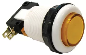 459-504 - Push Button Game Switch - SPDT Round Yellow Lens, On-(On)
