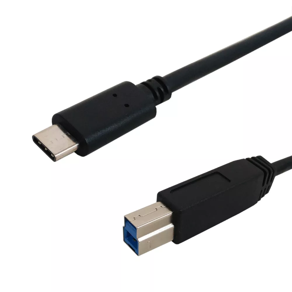 6 ft USB 3.1 Type-C Male to B Male Cable 5G 3A - Black