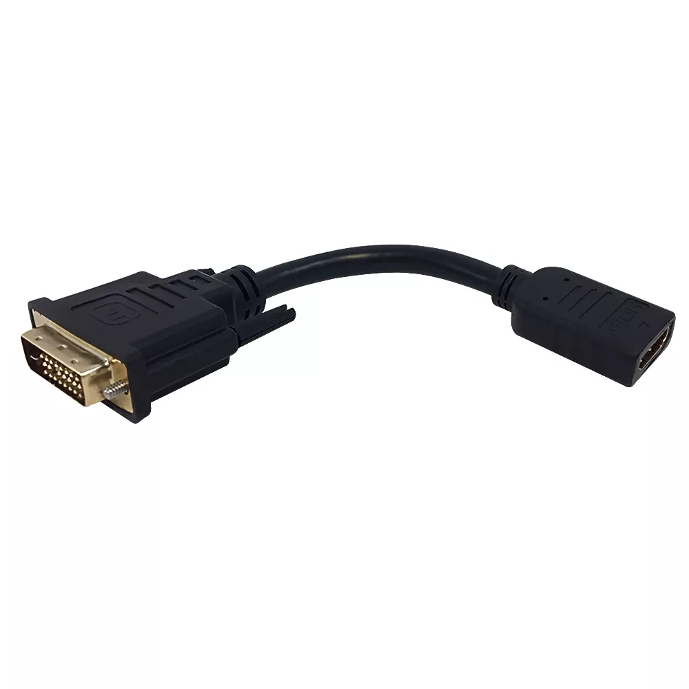 6 Inch DVI Male to HDMI Female Adapter