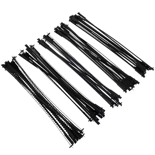 60Pcs 5-Inch Scroll Saw Blade Pin End Replacement for Wen 3921 3923, Dremel, Craftsman, Penn State, Delta, Ryobi and All 15in.and 16in.Scroll Saw for Wood