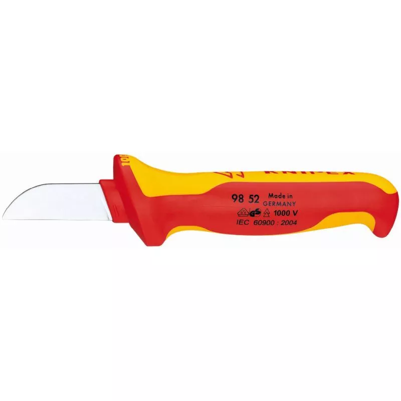 7-1/2'' Cable Knife - 1,000V Insulated, Bare Steel