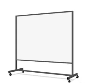 Acrylic Glass Mobile Dividing Screen (2000mm x 2060mm) 78.75" x 81.00"