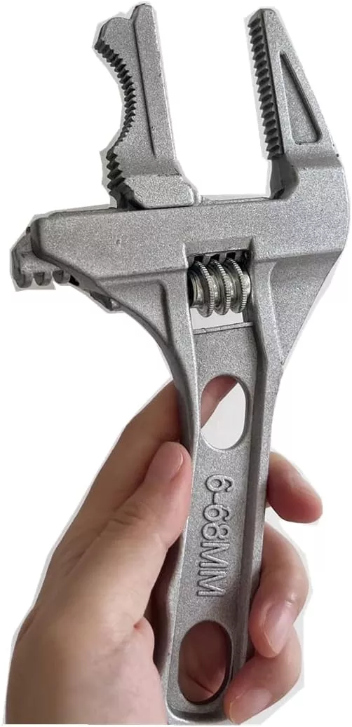 Adjustable Wrench Large Opening Short Handle Wide Jaw Mini Monkey Spanner Plumbing Pipeline Bathroom Tools