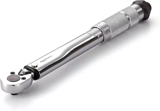 AmazonBasics 1/4-Inch Drive Click Torque Wrench - 35-200 in.-lb, 3.95-22.5 Nm