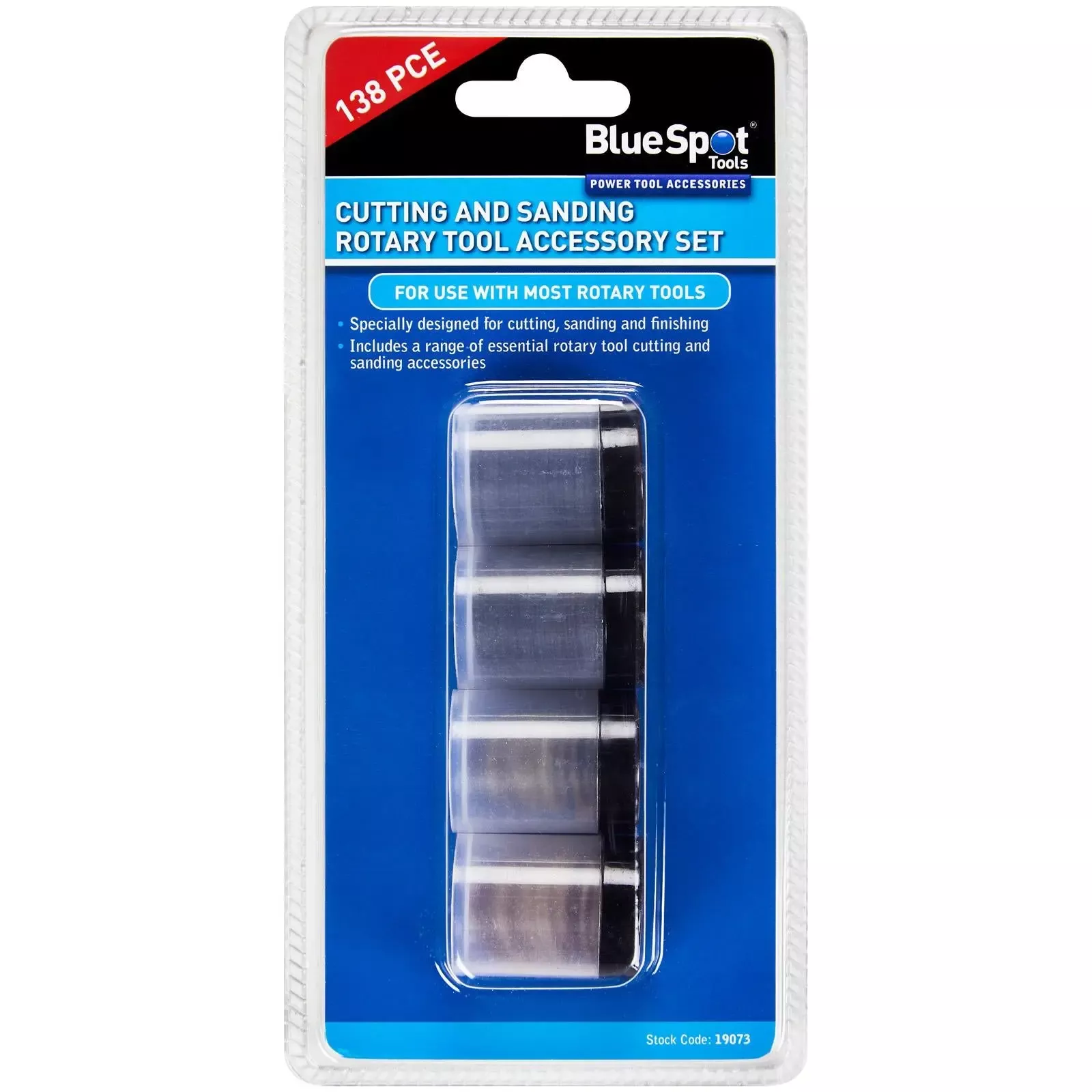 BlueSpot Cutting and Sanding Discs Rotary Tool Accessory Set 138 Piece