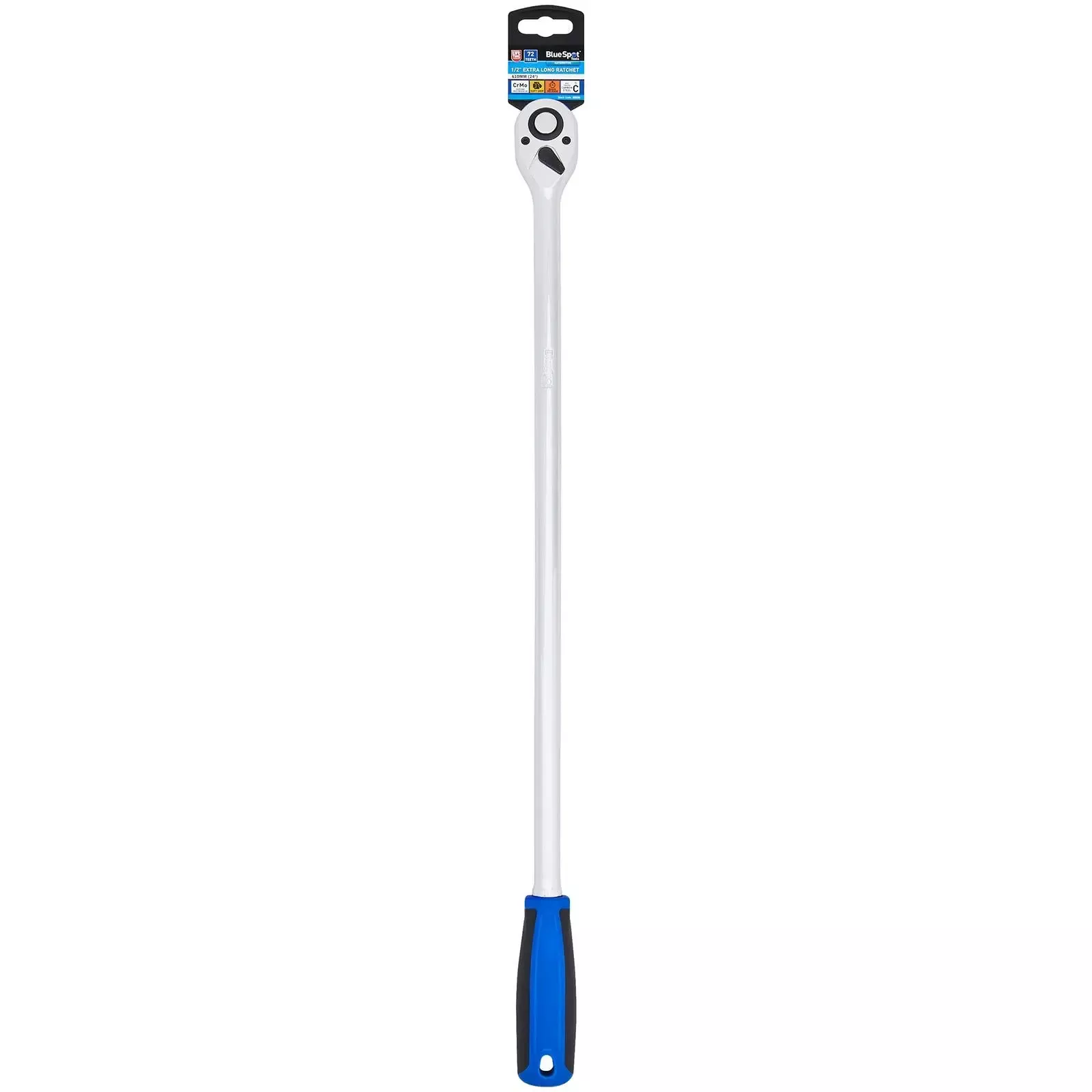 BlueSpot Extra Long Ratchet Wrench 1/2" Drive 610mm 72 Teeth