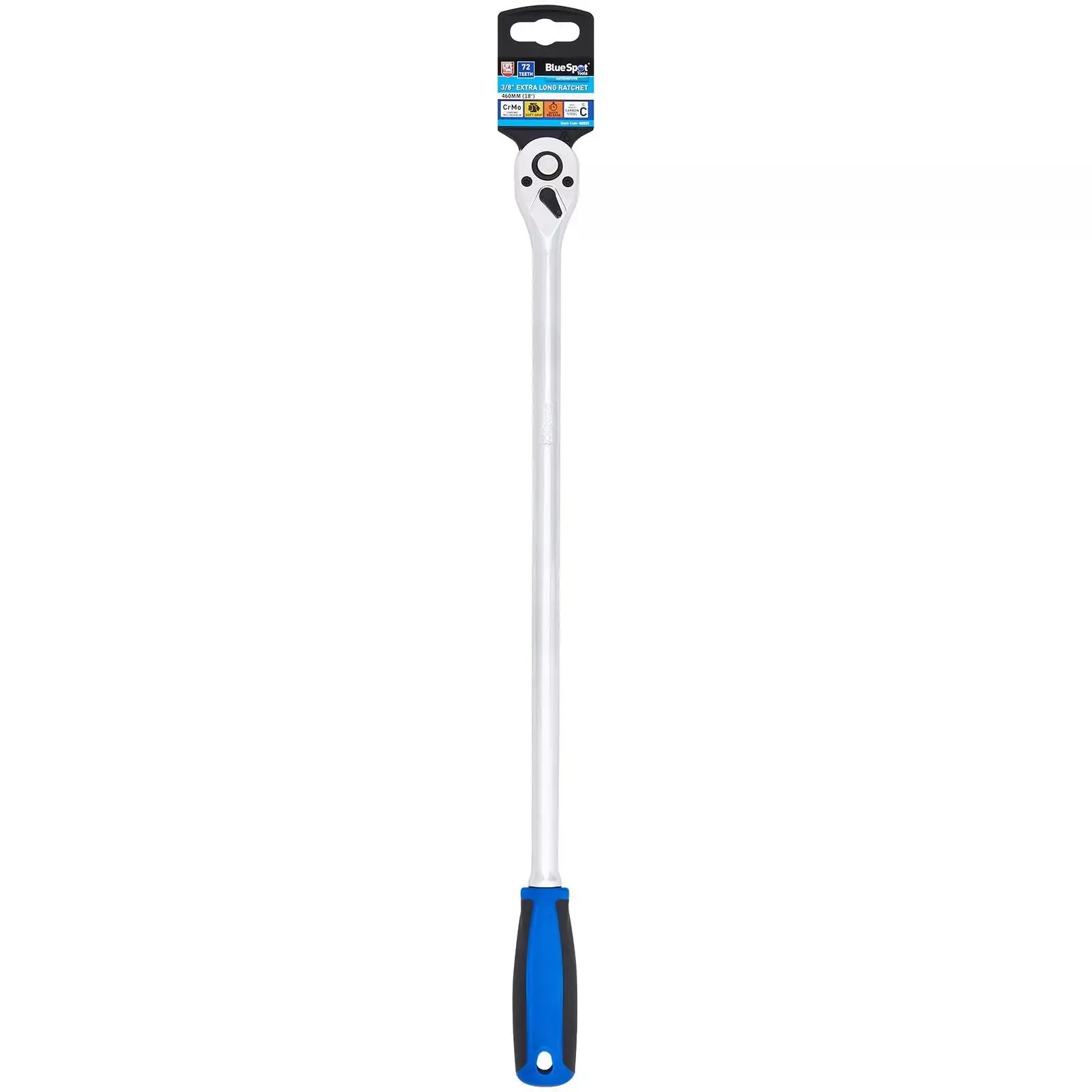 BlueSpot Extra Long Ratchet Wrench 3/8" Drive 460mm 72 Teeth