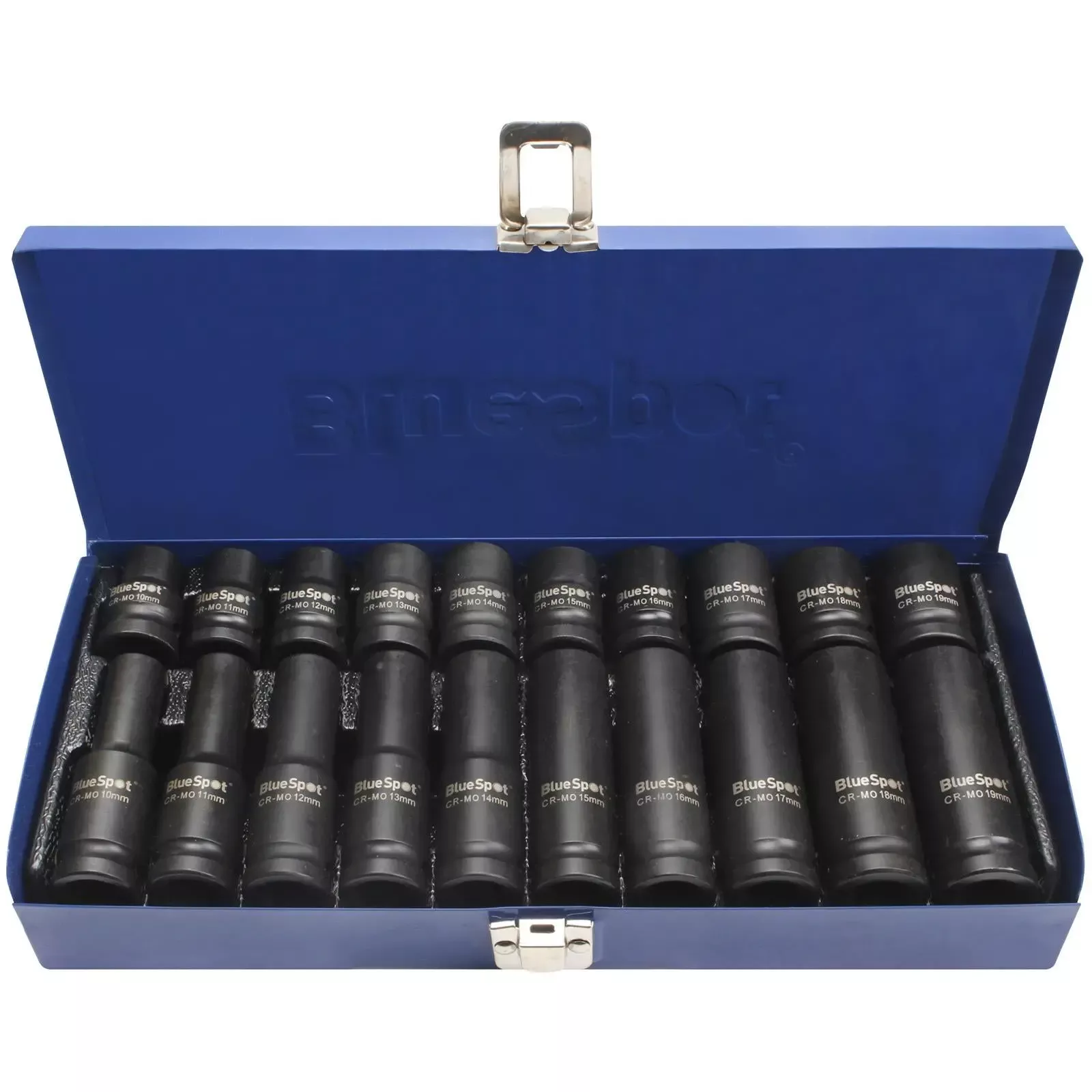 BlueSpot Impact Socket Set Shallow Deep 1/2" Drive 10-19mm 20 Piece