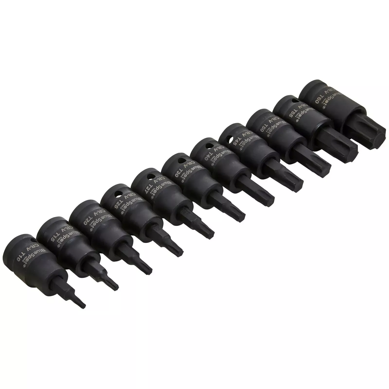 BlueSpot Impact Torx Socket Bit Set 3/8" Drive T10-T60 11 Piece