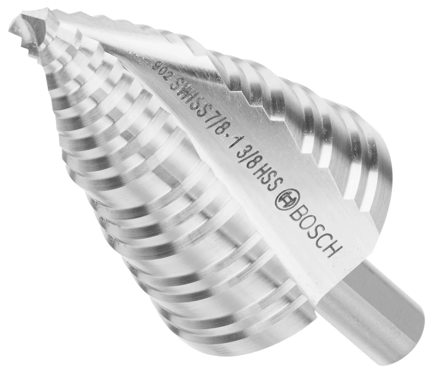 Bosch 1/4" to 1-3/8" High-Speed Steel Turbo Step Drill Bit SDC10