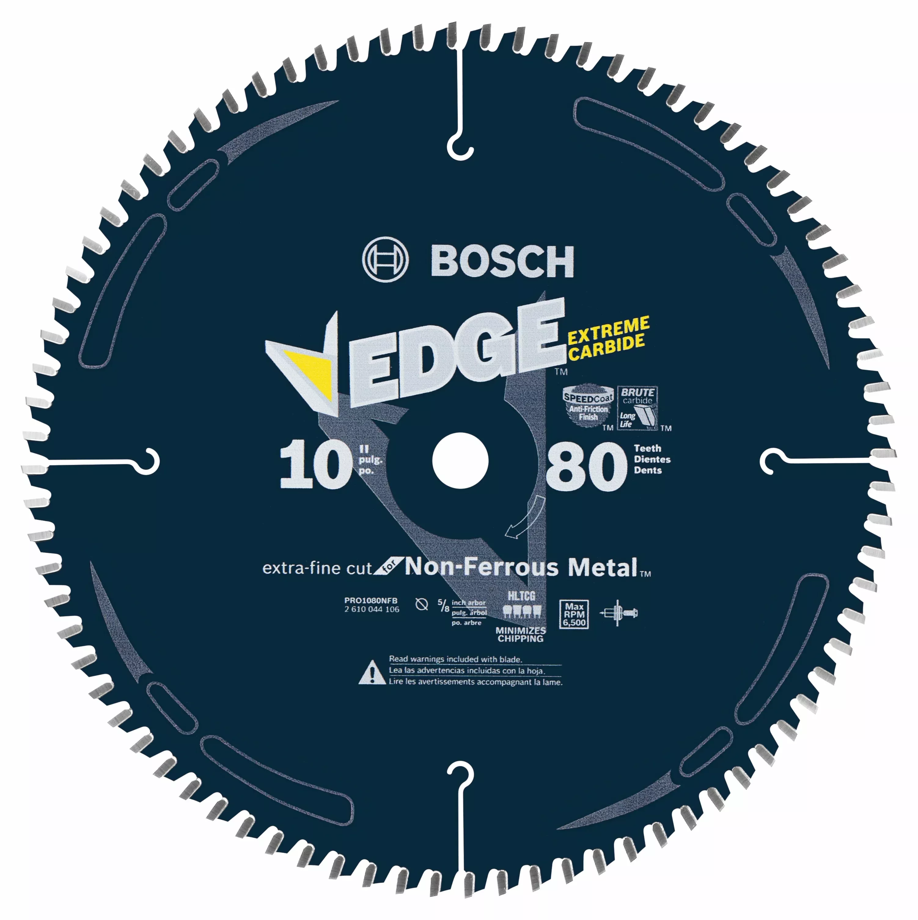 Bosch 10" 80 Tooth Non-Ferrous Metal-Cut Circular Saw Blade PRO1080NFB