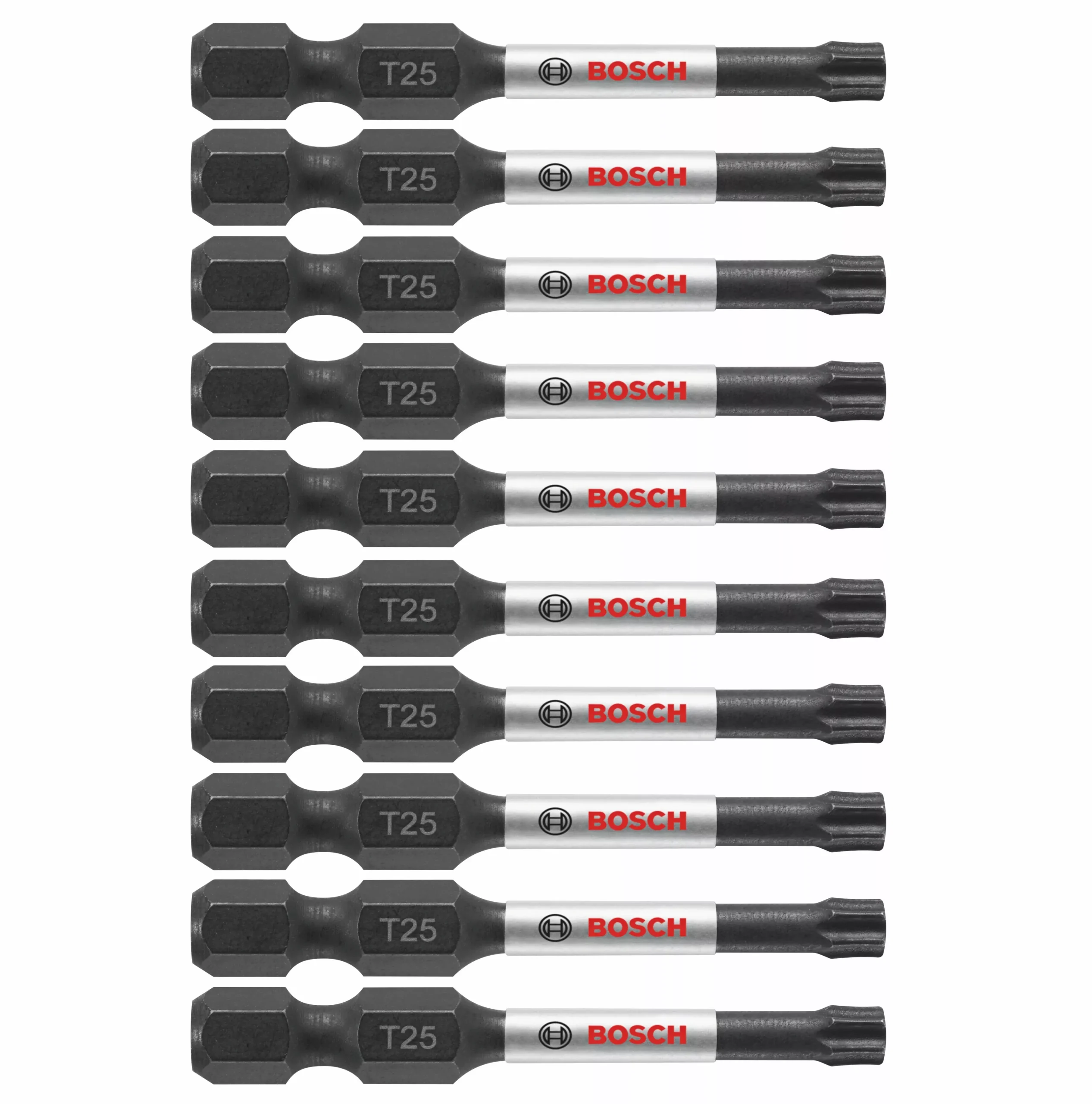 Bosch 10 pc Impact Tough 2" Torx #25 Power Bits (Bulk) ITT252B