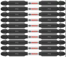 Bosch 10 pc Impact Tough 3.5" Phillips #3 Double-End Bits ITDEPH335B