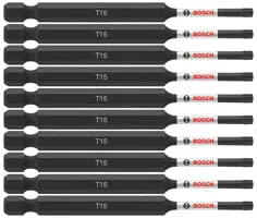 Bosch 10 pc Impact Tough 3.5" Torx #15 Power Bits (Bulk) ITT1535B
