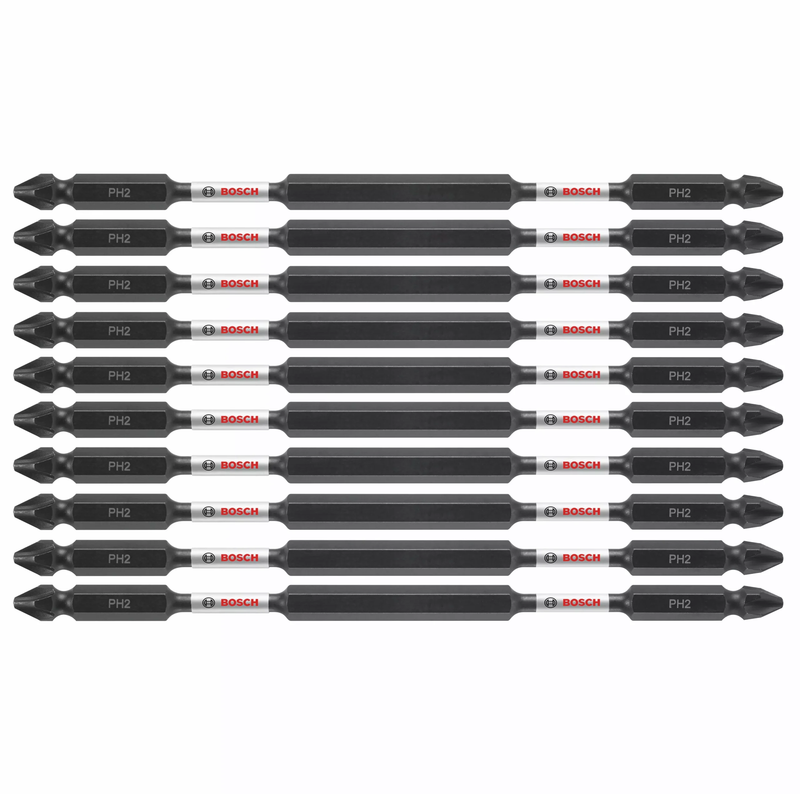 Bosch 10 pc Impact Tough 6" Phillips #2 Double-End Bits ITDEPH26B