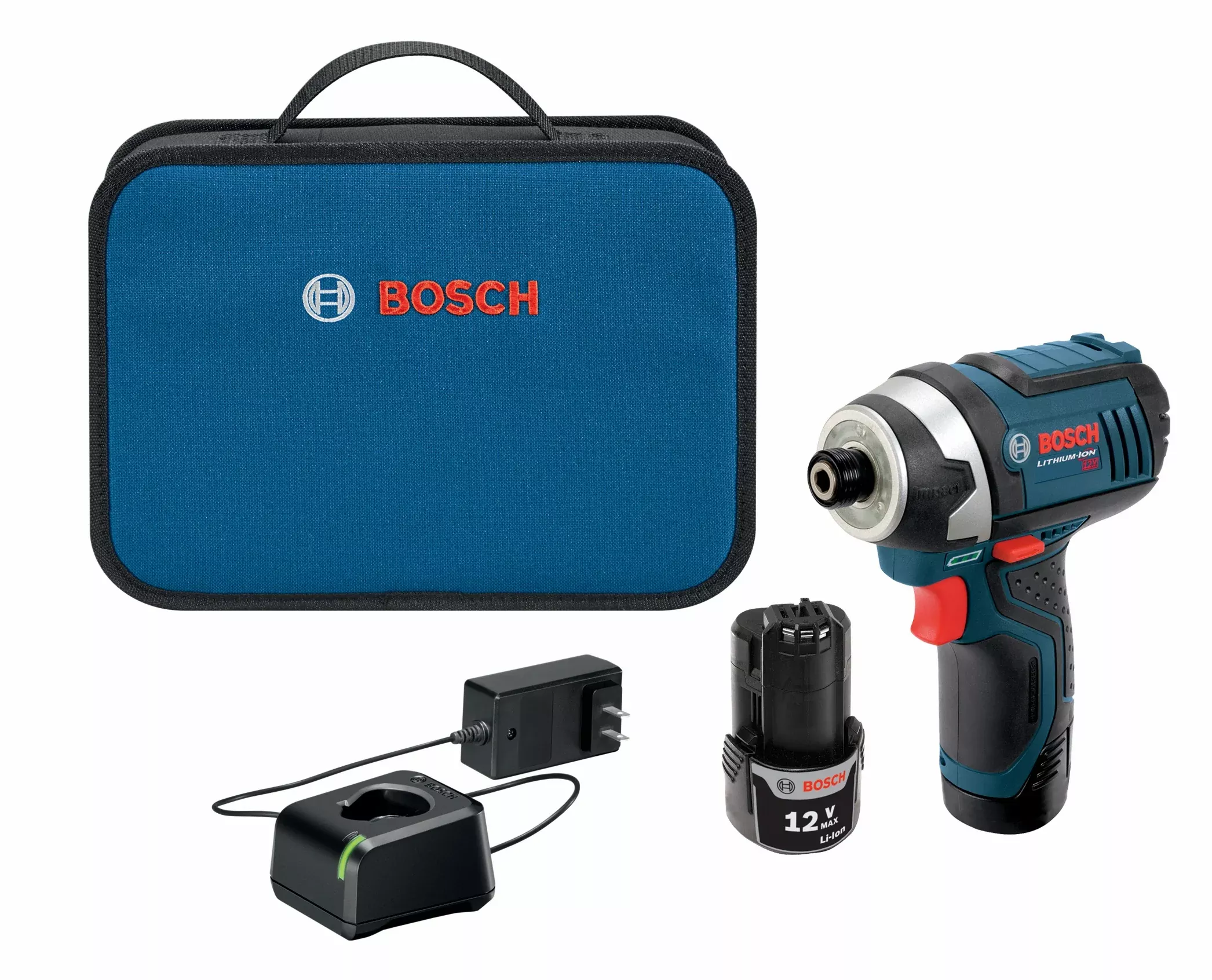 Bosch 12V Max Impact Driver Kit w/ 2, 2.0 Batteries PS41-2A