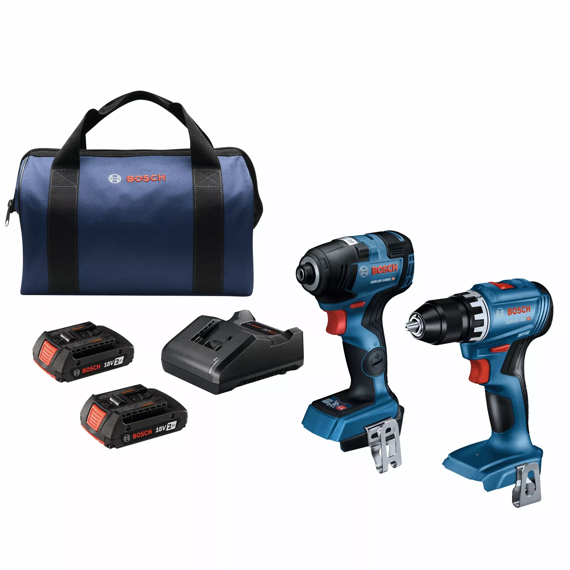 Bosch 18V 2-Tool Combo Kit w/ Drill, Impact Driver, 2 Batteries GXL18V-27B22