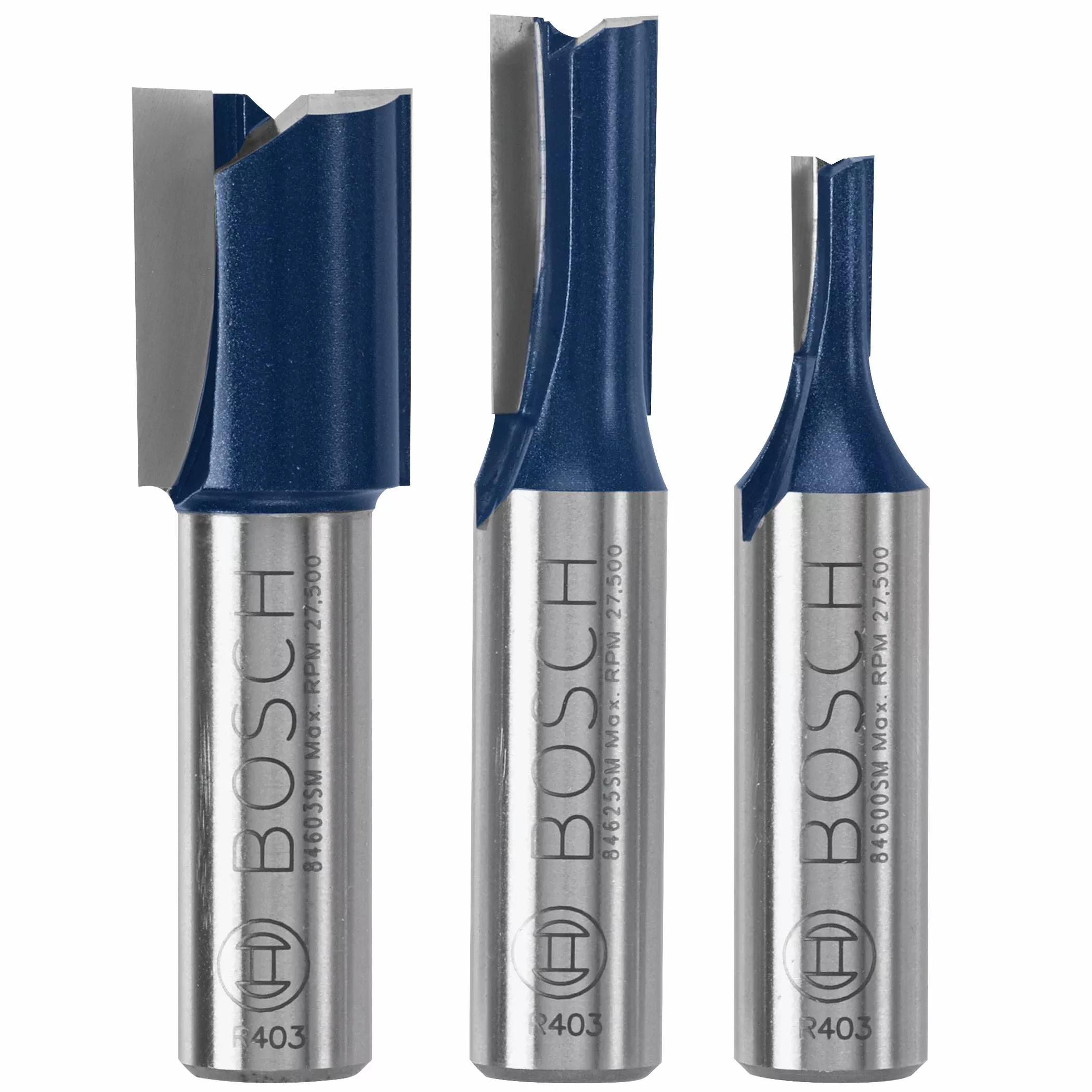 Bosch 3 pc Carbide Down Shear Plywood Mortise Router Bit Set RBS024SXW